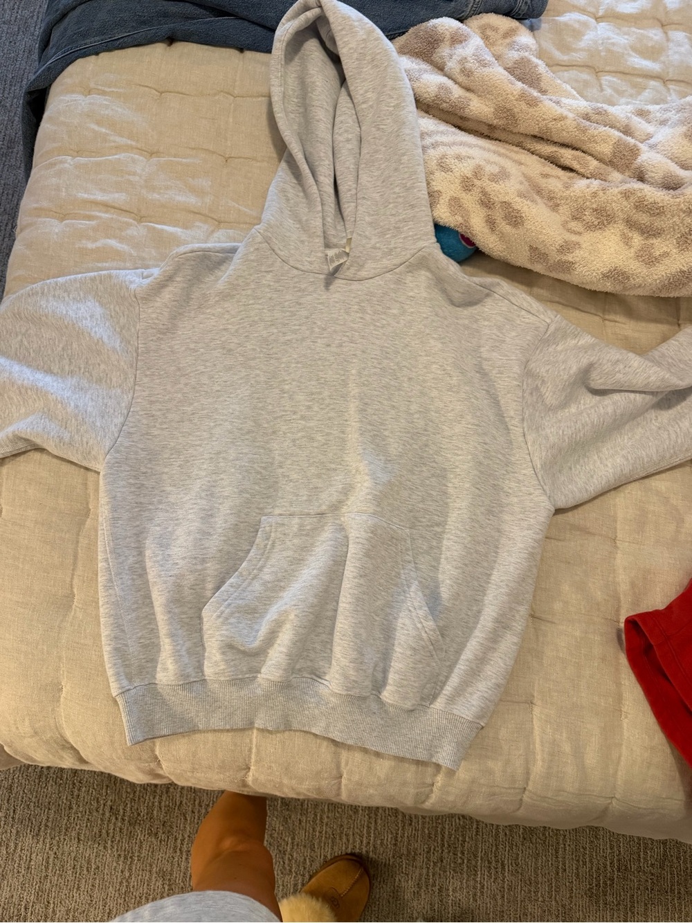 SKIMS Light Gray Pullover Hoodie